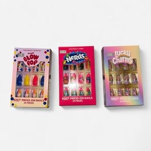 Candy Collab Press-On Nails Set Taste Beauty Nerds Lucky Charms Blow Pop 24pc